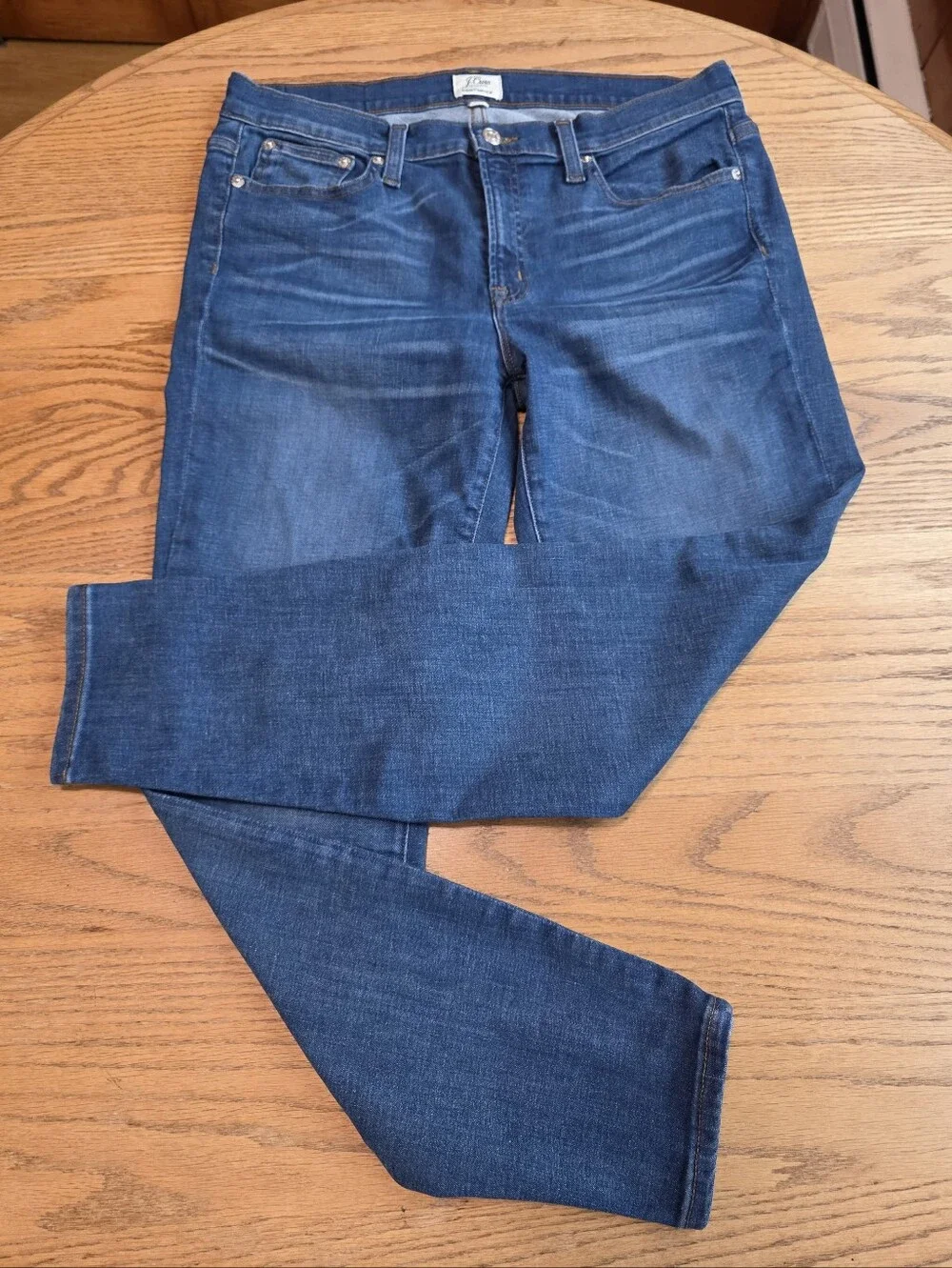J. Crew Toothpick Skinny Jeans Size 31 Women Mid Wash Stretch Blue Denim Pants